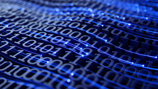Digital information concept - binair code background