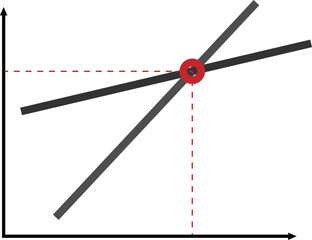 X Y Axis Cartesian Coordinate Plane. X and Y Graph. Vector Illustration Design. Transparent Background.