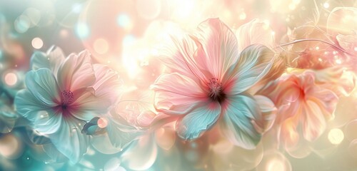 abstract background with flowers  generated by AI