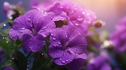 close up of purple flower created with Generative Ai