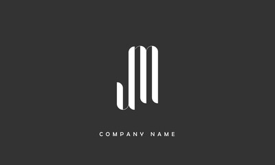 JM, MJ, J, M Abstract Letters Logo Monogram
