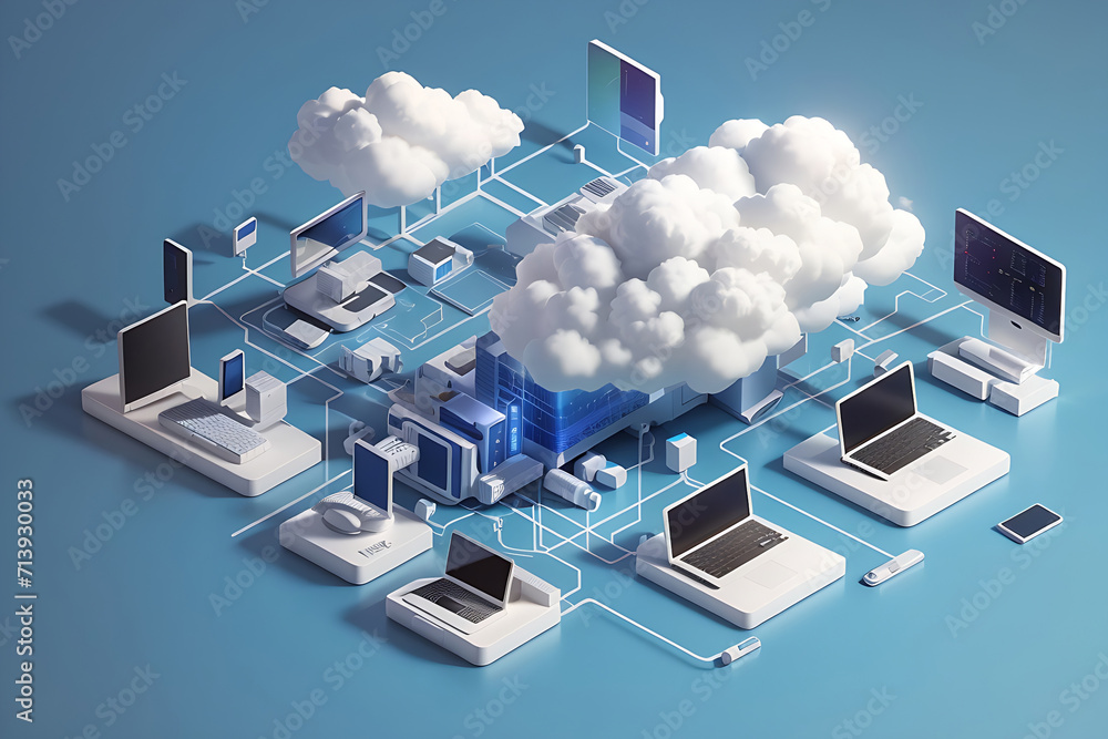 Aufkleber cloud technology computing concept design. data center concept. modern cloud technologies design.