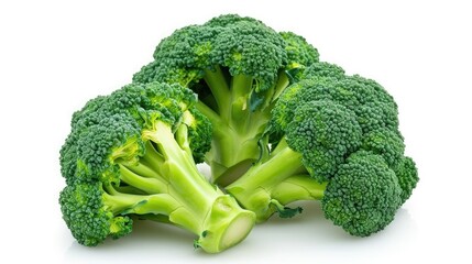 Broccoli on isolated white background.