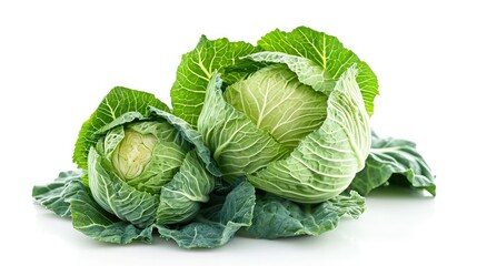 Fototapeta premium Cabbage on isolated white background.