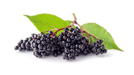 elderberry on isolated white background.