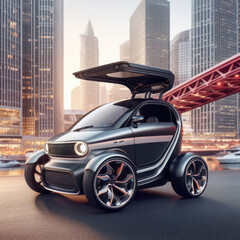 Modern and futuristic design small car