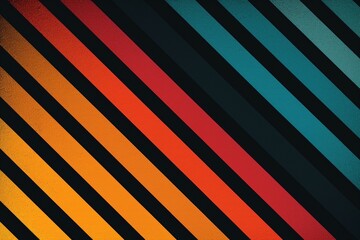 Dynamic Decades Collide: Retro Vintage 70s Style Stripes Infused with Colors from the 1970s, 80s, and 90s, Creating a Vibrant Vector Graphic