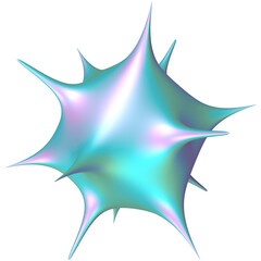 holographic futuristic shapes