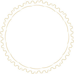 Gold round frame transparent PNG file for Chinese new year element 