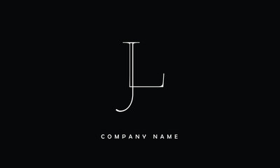 JL, LJ, J, L Abstract Letters Logo Monogram