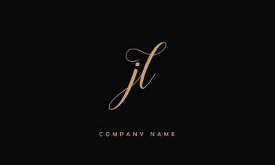 JL, LJ, J, L Abstract Letters Logo Monogram