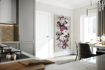 3d rendering contemporary modern interior design