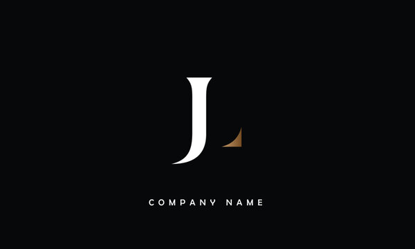JL, LJ, J, L Abstract Letters Logo Monogram