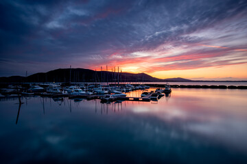 Colourful Sunrise at Carlingford Marina, Louth, Ireland 