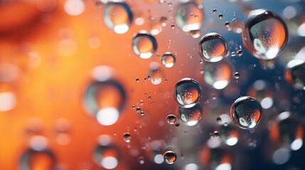 Vivid macro shot: dynamic soda bubbles rising in glass, creating abstract patterns in effervescent elixir