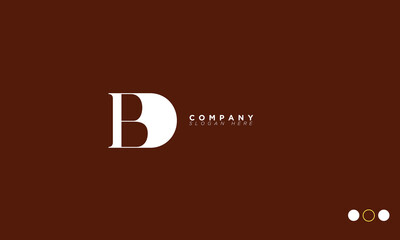  BD Alphabet letters Initials Monogram logo DB, B and D