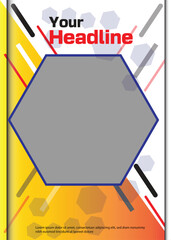 book cover and headline design vector illustration