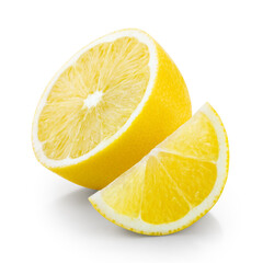 Fresh lemon with slice