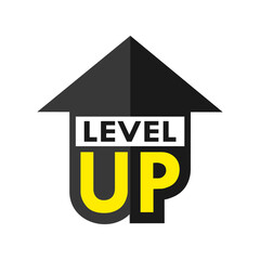 Level up design template illustration