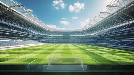 Modern football stadium 