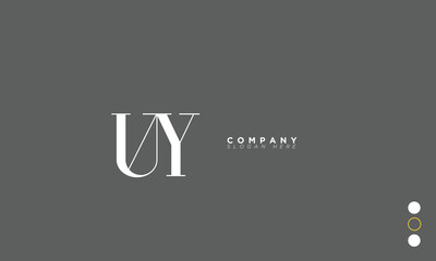  UY Alphabet letters Initials Monogram logo YU, U and Y