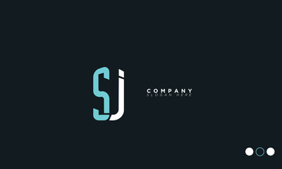  SJ Alphabet letters Initials Monogram logo JS, S and J