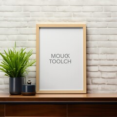 The frame in the interior. Mockup.