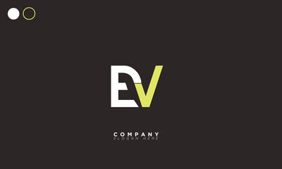  EV Alphabet letters Initials Monogram logo VE, E and V