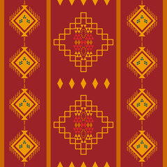 Fototapeta na wymiar fabric ethnic embroidery geometric textile fabric border design for fabric print, rugs, clothing, sarong, scarf, wrap, embroidery, print, curtain, carpet, wallpaper, wrapping, Batik, Aztec