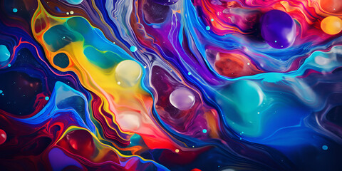  Liquid paints in blending flow,Waves of sparkling paint,
 fluid composition, expressive brushstrokes, liquid color mix, abstract paint pattern,