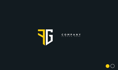 FG Alphabet letters Initials Monogram logo GF, F and G