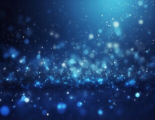 Fototapeta premium blue glow particle abstract bokeh background, blue background with stars