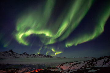 Northern light in Greenland