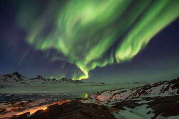 Northern light in Greenland