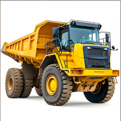 Obraz na płótnie Canvas Construction vehicle on a site isolated on white background, realistic, png 