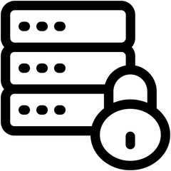Server Security Vector Icon