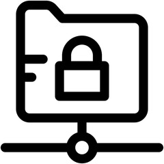 Folder Security Vector Icon