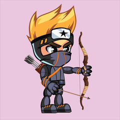 2d character animation archery bow and arrow pose 4