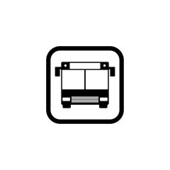 Bus icon isolated on transparent background