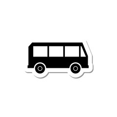 Bus icon isolated on transparent background