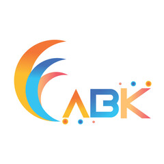 ABK letter technology logo design on white background. ABK creative initials letter business logo concept. ABK uppercase monogram logo and typography for technology, business and real estate brand.
