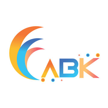 ABK letter technology logo design on white background. ABK creative initials letter business logo concept. ABK uppercase monogram logo and typography for technology, business and real estate brand.
