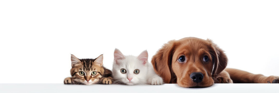 Sisterhood photo of cute cat and dog getting along with each other