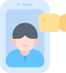 Video call smartphone icon