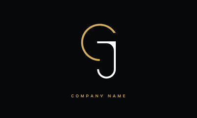 JG, GJ, J, G Abstract Letters Logo Monogram