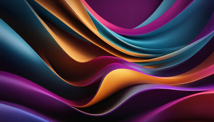Abstract 3d wavy multicolored digital background