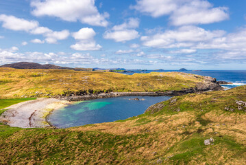 views of the gearrannan blackhouse village, and the area surrounding it, Isle of Lewis, Scotland