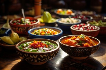 Fototapeta premium Close up on appetizing ramadan meal