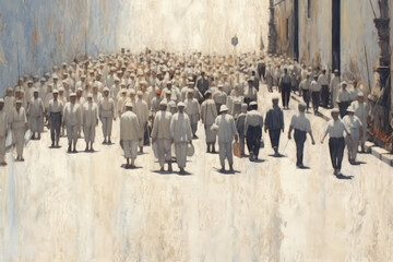 Symbolic abstract photo of labor day