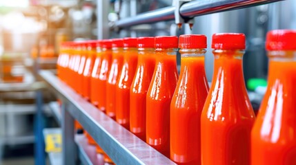From Chillies to Bottles: Exploring the Mexican Hot Sauce Factory's Production Line, Where Spicy Delights are Bottled with Precision and Flair.